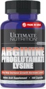 Ultimate Nutrition L-Arginina Supplements for Men & Women - Complexo de Aminoácido empilhado com Aginina, Piroglutamato e Lisina - Suporte GH, Produção de Óxido Nitrico e Fluxo de Sangue Optimal - 100 Cápsulas
