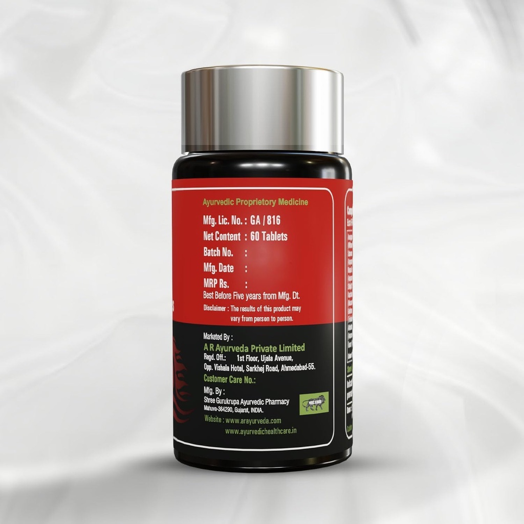 Cápsulas de Fogo de Cavalo para Homens Suplemento Ayurvedic para resistência, crescimento muscular, imunidade e saúde geral