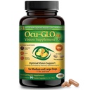 Suplemento de visão Ocu-GLO PB para cães médios e grandes – Fácil de administrar mistura de pó com Lutein, ácidos gordos Omega-3, extrato de sementes de uva e antioxidantes para promover a saúde ocular, 90ct cápsulas de pó
