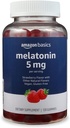 Basics Melatonina, Pastilhas de apoio ao sono, Morango, 5mg, 120 Count (Anteriormente Solimo)
