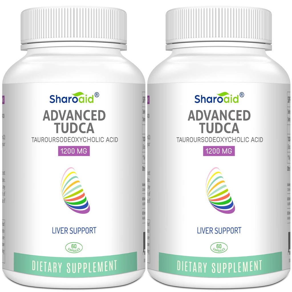 Suplementos de suporte de fígado de TUDCA 1200 mg-Terceiro partido testados-Salsais para fígado Detox Cleanse-High Strength Formula-Vegan Cápsulas para fígado, vesícula biliar, saúde infantil,2 cápsulas garrafa-120