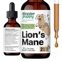 Everever Lions Mane Mushroom Supplement for Dogs - Cérebro & Focus Support - Líquido Leão Mane Mushroom for Dogs - Canine Vitaminas e Suplementos - Sugar & Alcohol-Free Drops - 2 fl oz