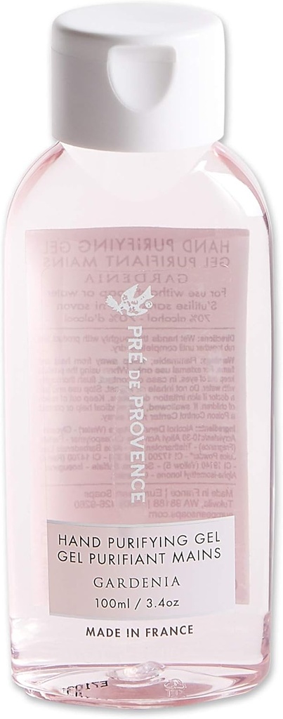 Pre de Provence Sanitizer de mão baseada em álcool avançado, Gardenia, 3.4 Ounces líquidos