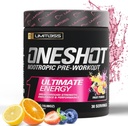 Pó pré-treino Oneshot para homens e mulheres - BCAAS Aminoácidos Suplemento Pó, 200mg Cafeína, Beta Alanine Pó, Citrulina Malate Pré-treino Pó - Fruit Punch - 30 Servings