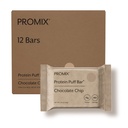 ProMix Nutrition Protein Puff Bares, 12-Pack - Chip de chocolate - Marshmallow Crispy Treat - grande degustação e saudável no lanche Go - alta proteína e baixa caloria - não-GMO e livre de glúten, soja, & milho