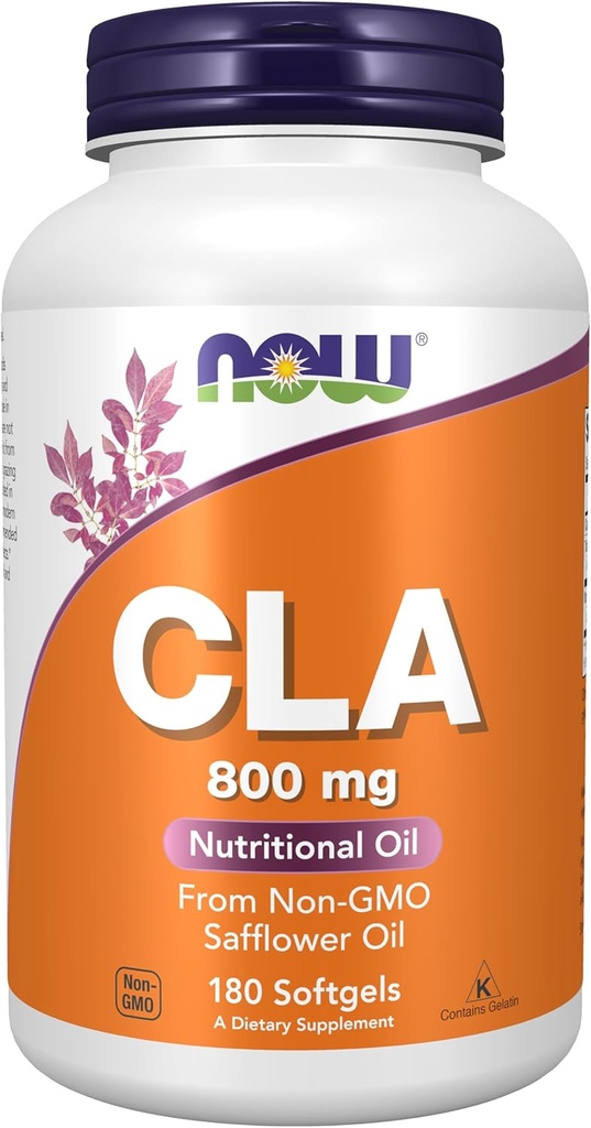 NOW Suplementos, CLA (ácido linoleico conjugado) 800 mg, Óleo Nutricional, 180 Softgels