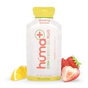 Huma Plus (Eletrólitos Duplos) - Chia Energy Gel, Morango Limonada, 12 Gels, 25mg Cafeína - Estômago amigável, Geles de energia de alimentos reais