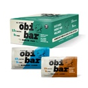 Obi Bar Sampler - Protein and Oat Fiber Bar □ All-Natural □ Energia Mantida □ Sabor levemente doce □ 6 Amêndoa de Chocolate e 6 Amêndoa de Amora Feito com ÓLEO AVOCADO