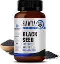 RAWYA Nutrition Black Seed Extract, Nigella Sativa, Black Cumin Seed Powder, 500 mg Cada, Promove o bem-estar, flexibilidade, e pele radiante, Halal, Vegan, Puro & Suplemento Natural - 120 Cápsulas Vegan