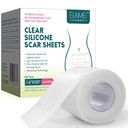 Folhas de cicatriz de silicone, folhas claras de cicatriz de gel de silicone, fita de cicatriz invisível (1,6” x 120”Roll-3M), tiras de cicatriz para cicatrizes cirúrgicas, grau médico, folhas de remoção de cicatriz para C-Seção, Mama, Keloid et.