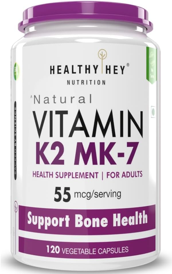 Genéricos ATS Vitamina K2 100% Vegetarian Vitamina K2 Benefícios na saúde óssea - 55mcg - 120 cápsulas de vitamina K27