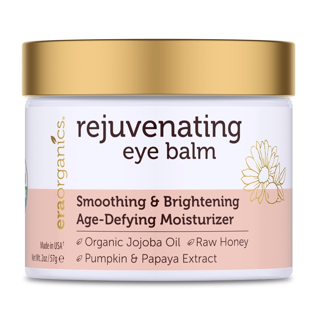 USDA Organic Eye Moisturizer Cream - Rejuvenescimento e Nutrição Age Desafiando Balm - Ingredientes Naturais para Pele Sensível com Óleo de Jojoba, Óleo de Argan para Puffiness, Linhas Finas Plus Mais