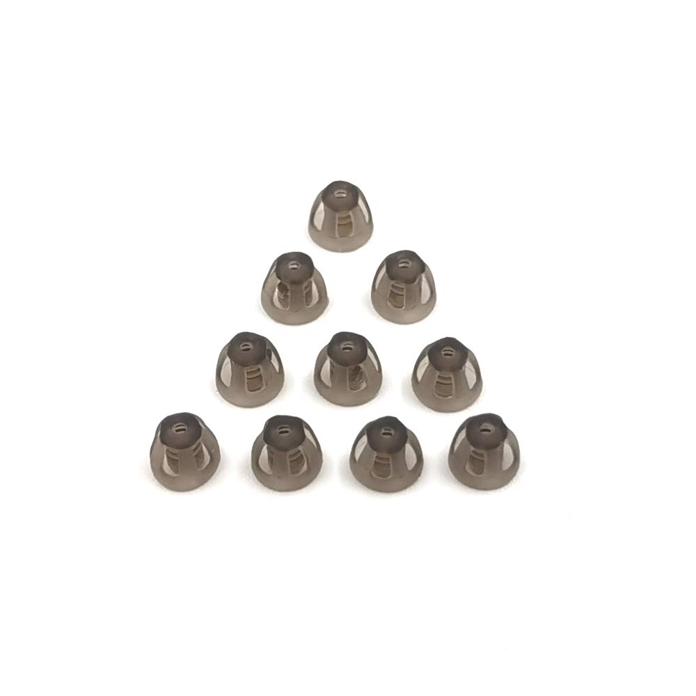 Aparelhos auditivos Domes Smoky Gray Dicas Peças de ouvido Confortáveis para Amplificador de Som BTE Aberto Kit PSAP Invisível, exceto para RIC 5mm (S * 10)