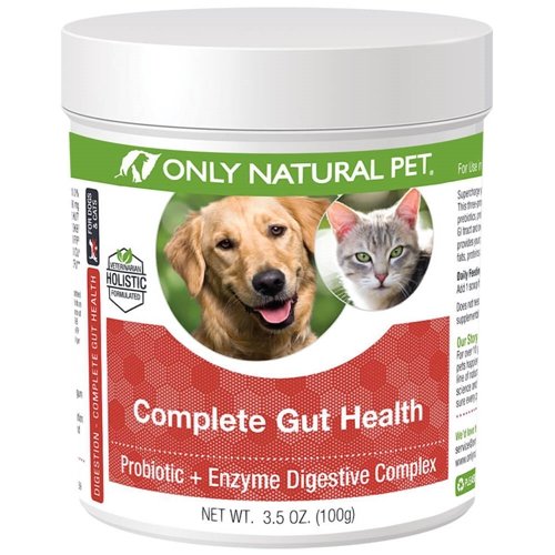 Apenas Natural animal de estimação completo Gut Complexo de Saúde - Probióticos & Suplemento Enzima Digestiva para cães e gatos - Promove Digestão Saudável, Sistema Imune, Absorção Nutriente - Made in USA -3.5 oz Pó