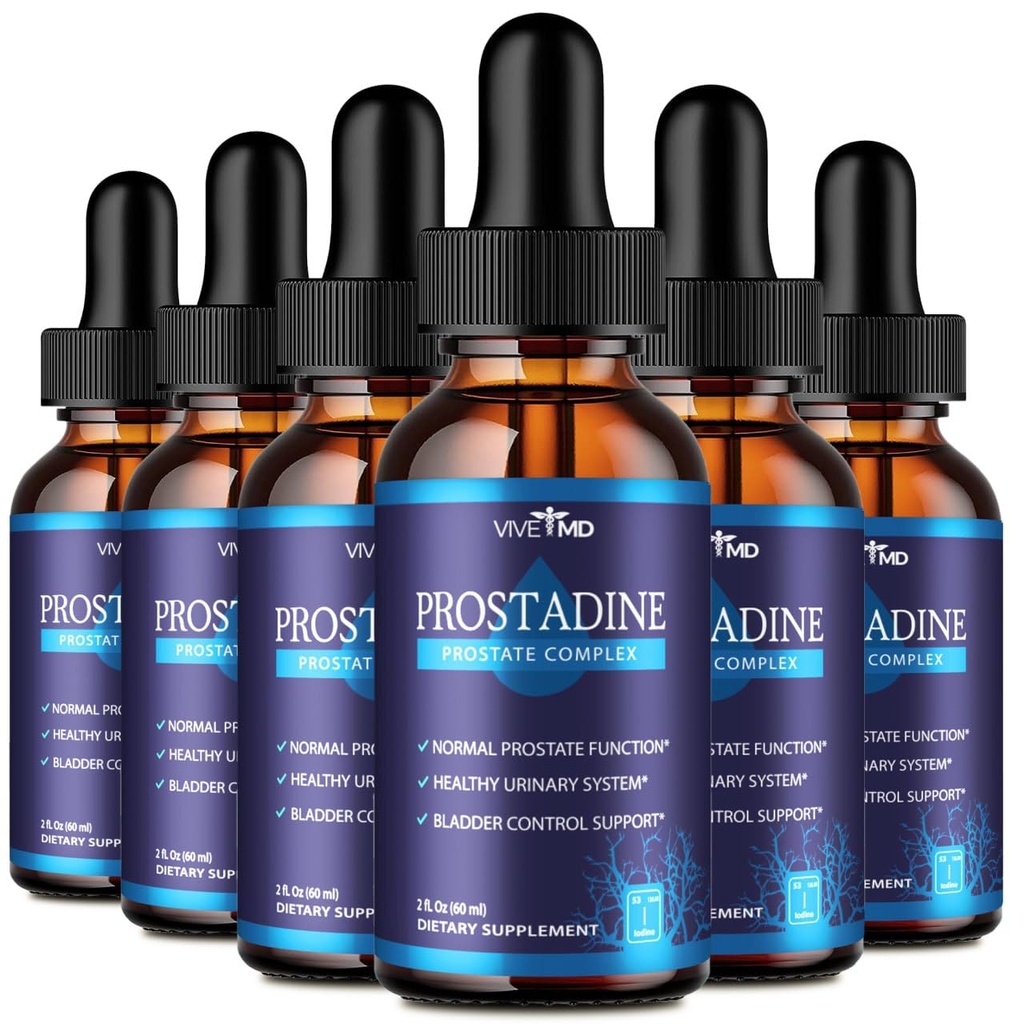 Vive MD Prostadine Drops for Prostate Health, Bladder Urinating Questions - Prostadine Official Drop Formula - Força extra com Romã - Prostadine Reviews (Pacote de 6)
