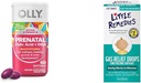 OLLY Multivitamin Softgels pré-natais para gravidez saudável + pequenas remediações gotas de alívio de gás para dor de barriga infantil, 60 contagem