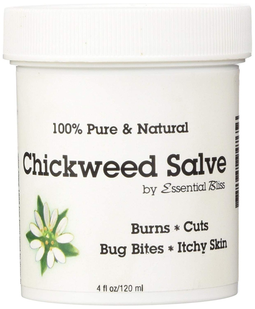 Chickweed Salve 4OZ * 100% puro * Todos os orgânicos naturais sem aditivos * calmante creme anti coceira * Fornece alívio da pele seca