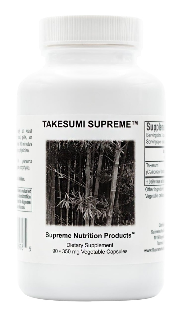 Supreme Nutrition Takesumi Supremo, 90 Pure Activated Bambu Charcoal Vegetarian Cápsulas