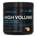PEScience Alto volume Stim-Free pré-treino Pump Powder, Nitric Oxide Booster com L Citrulina & L Nitrato de Arginina, Pré-treino não-Stim para homens e mulheres, 36 Scoops, Goiaba Pineapple Punch