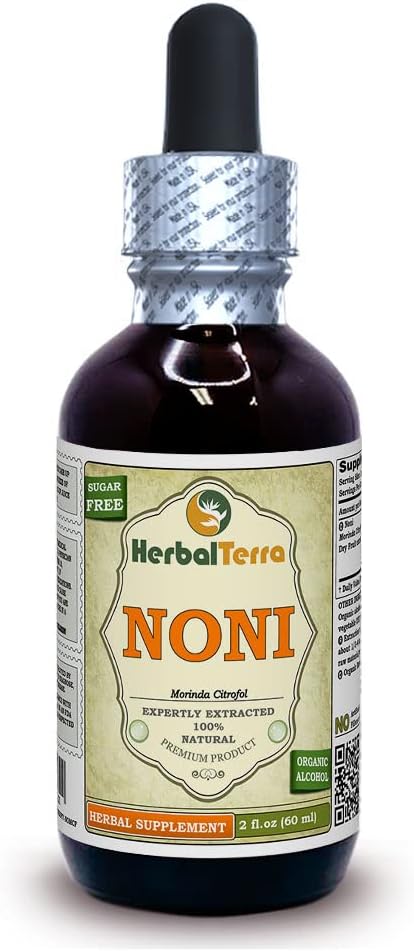 Tintura de Terra LLC Noni (Morinda Citrofol), Extrato Líquido de Frutas Secas Orgânicas 2 onças