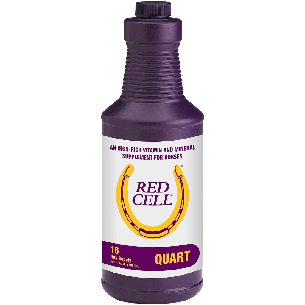 Célula Vermelha de Saúde dos Cavalos, Suplemento Mineral de Vitamina Líquida para Cavalos, Ajuda a Preencher Gaps Nutricionais Importantes na Dieta dos Cavalos, 1 Qt., 32 Oz., Fornecimento de 16 dias