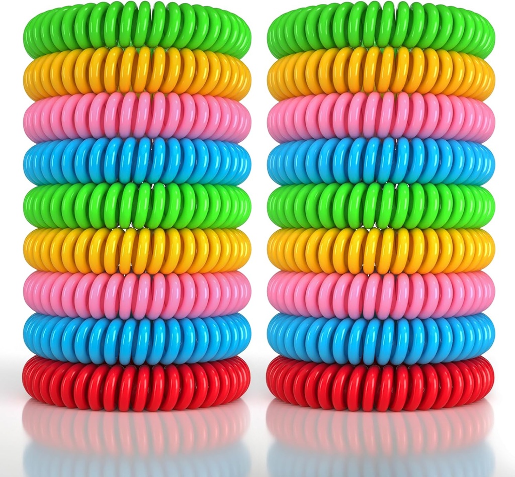 18 Pacote pulseiras repelentes Mosquito para adultos e crianças, DeET-free Waterproof Bands, Individualmente embrulhado pulseiras repelentes