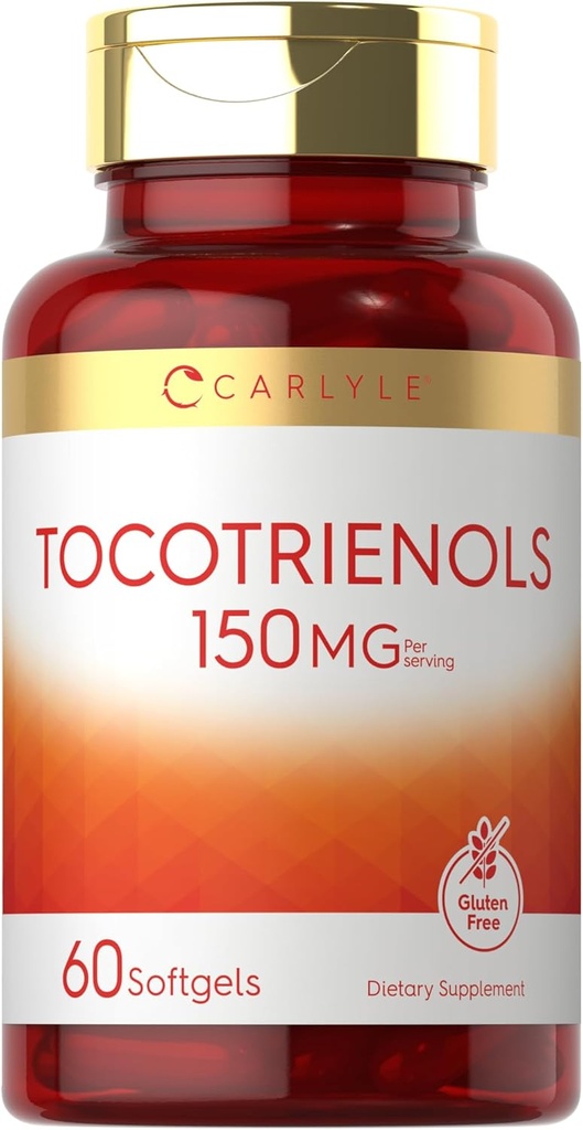 Carlyle Tocotrienols Supplement 150mg 60 Softgels Não-GMO e Complexo sem glúten