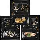 Caso organizador de jóias de viagem, Bolsas de jóias Binder Livro de armazenamento de jóias com zíper claro bolsa de veludo para viajar,Earrings, Anéis, Colar, Pulseira (páginas internas, 3 PCS)