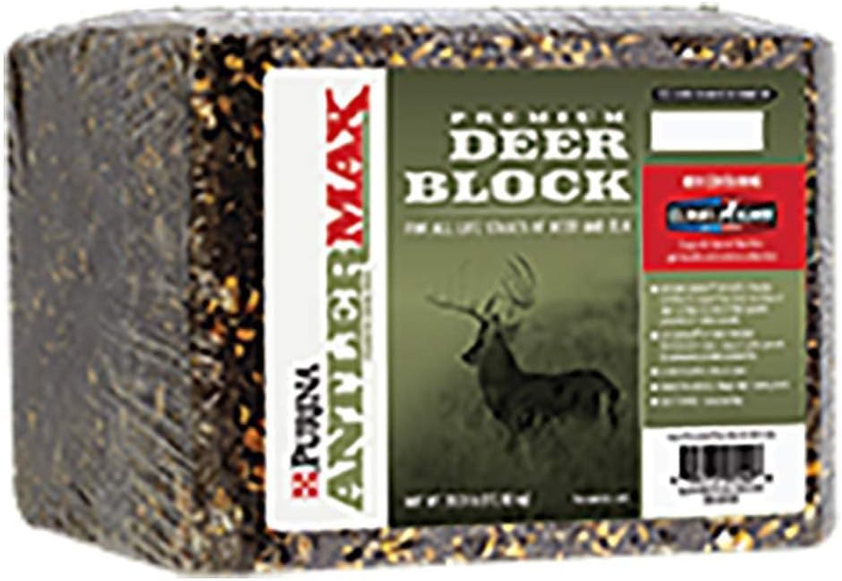 Purina AntlerMax . bloco de alimentação de veado resistente à água .. Enriquecimento da dieta para crescimento de formigas .. 33 libras (33 libras) bloco