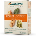 Himalaya Koflet Lozenges, Original sabor mentol, Natural Herbal Cough Drop para alívio quente e calmante Garganta Conforto, 130 mg, 20 Lozenges