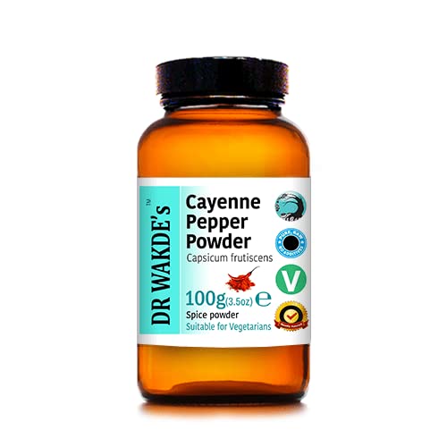 DR Wakde's Cayenne Pimenta em pó (Capsicum frutescens) - 100g (3.5 oz)