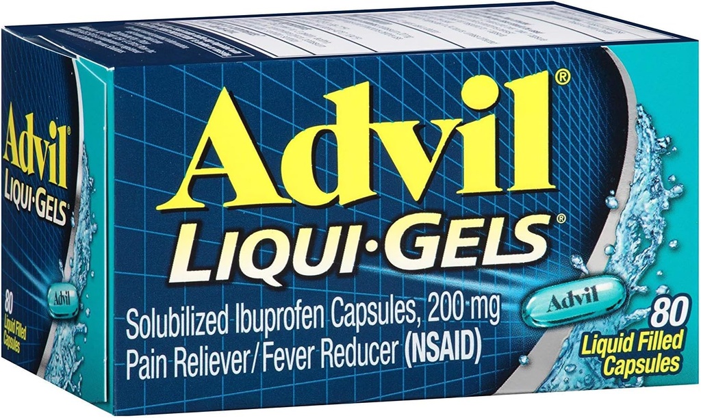 Advil Liqui-Gels 80 Liqui-Gels (Pacote de 3)