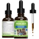 Bem-estar Pet Detox Ouro para Cães - Gentil Detoxificação & Eliminação Suporte, Imune Sistema de Cuidados, Nettle, Bem-Aventurada Thistle, Burdock Root - Veterinária-Formulada Suplemento de ervas 2 onças (59 ml)
