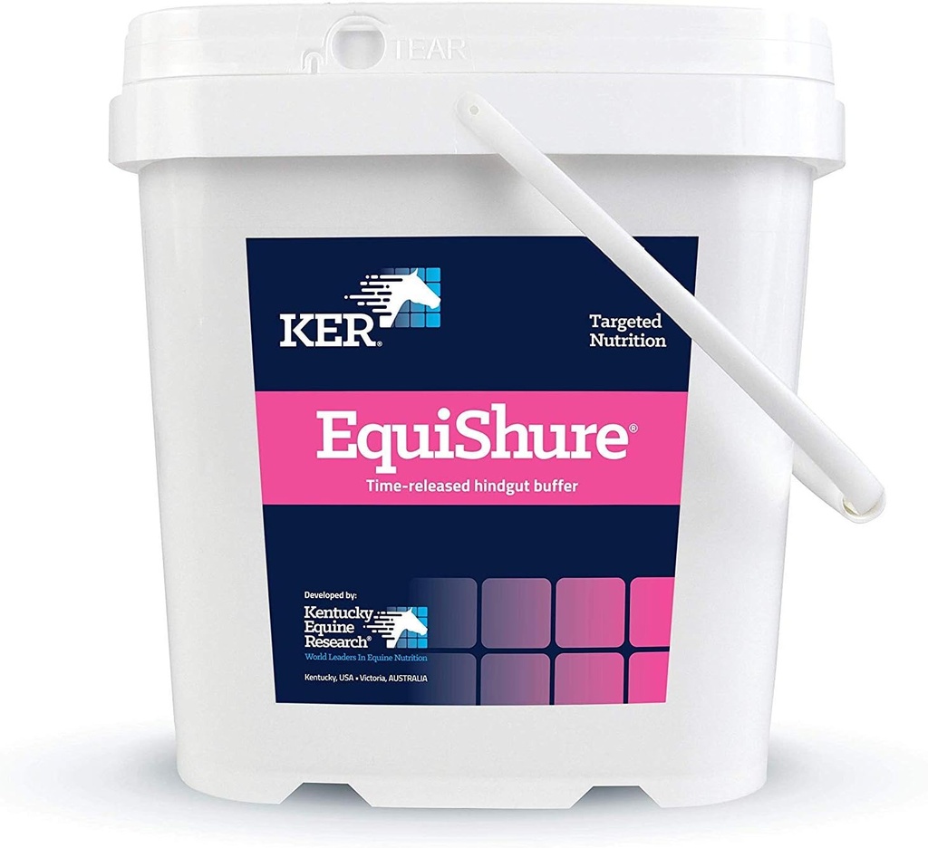 Kentucky EquiShure Pesquisa EquiShure: Time-Release Hindgut Buffer para cavalos, 7,2 kg (120 Servings)