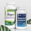 HealthA2Z® Sono & Rejuvenescimento Combo Sleep Aid 50mg Difenidramina HCl (250 Softgels) Pílulas de Colágeno Multi, 1735 mg (270 Cápsulas de Colágeno) – Bundle Deal!