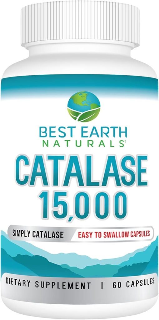 Melhor Terra Naturals Catalase Suplemento 15.000 - Suplementos de cabelo para cabelos fortes - 60 Cápsulas (60-Dia de Abastecimento)