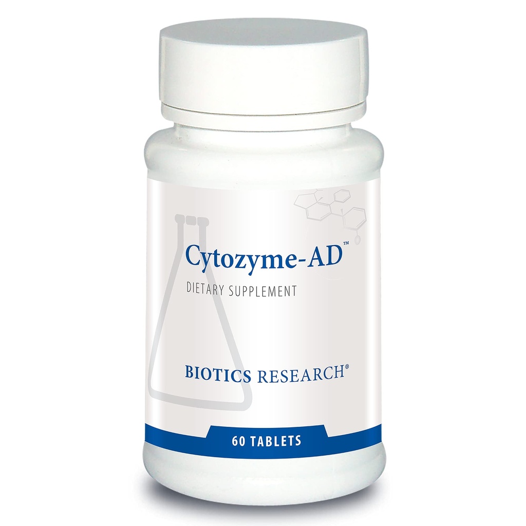 Biotics Research Cytozyme AD apoia níveis de energia saudável, promove calma 60 comprimidos