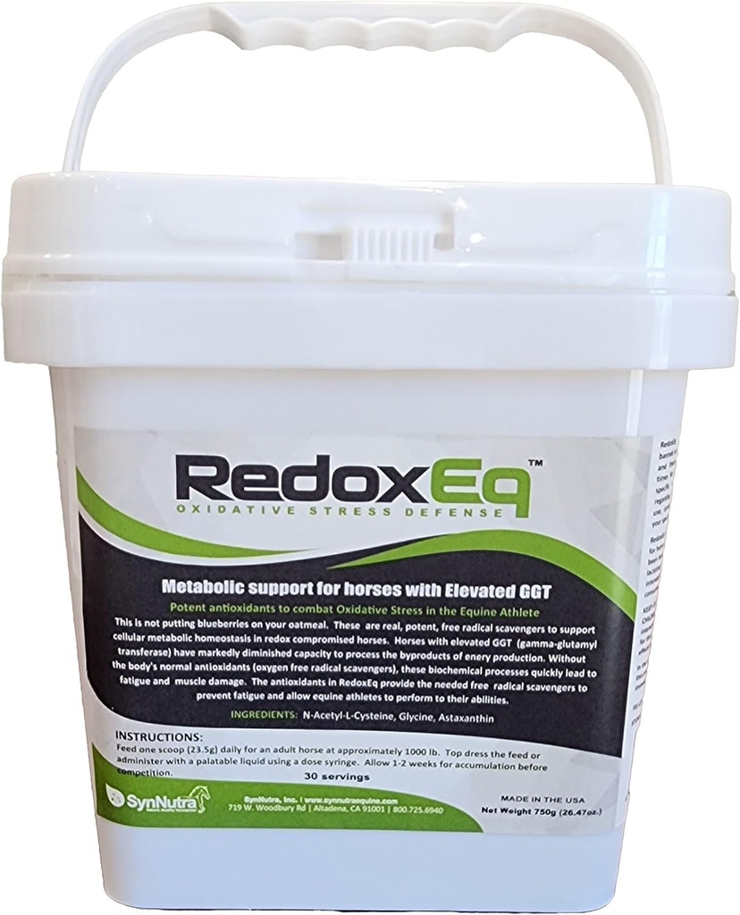 SynNutra Equine RedoxEq- para GGT Elevada 100% Natural 30 Servings