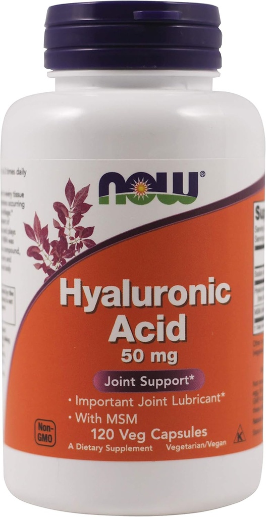 Agora Alimentos agora Alimentos, (3 Pack) Ácido hialurônico, 50mg, 120 Veg Cápsulas