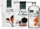 Natural Force Organic Clean Coffee, Colágeno Peptides, e Pure C8 MCT Oil Bundle – Toxin Free Coffee, Grass Fed Collagen, & MCTs - Non-GMO, Keto, & Paleo - 12 Oz, 11,7 Oz, 32 Oz