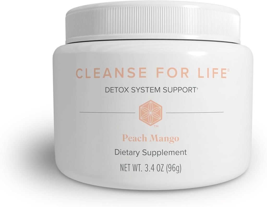 Isagenix Cleanse para a vida - Suplemento em pó para Cleanse Drink with No Laxatives ou Diuréticos - Suporte Metabolismo com Vitamina B12 & Niacin - Manga de pêssego -3.4 Oz (16 Servings)