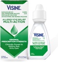 Visina Alergia Olho Alívio Multi- Ação Anti-Histamínico & Redness Reliever Colírios Olhos com Maleato de Feniramina & Nafazolina HCl, Tratamento de Colírio Olho Alergia para Vermelho, Itchy Olhos, 0,5 fl. oz