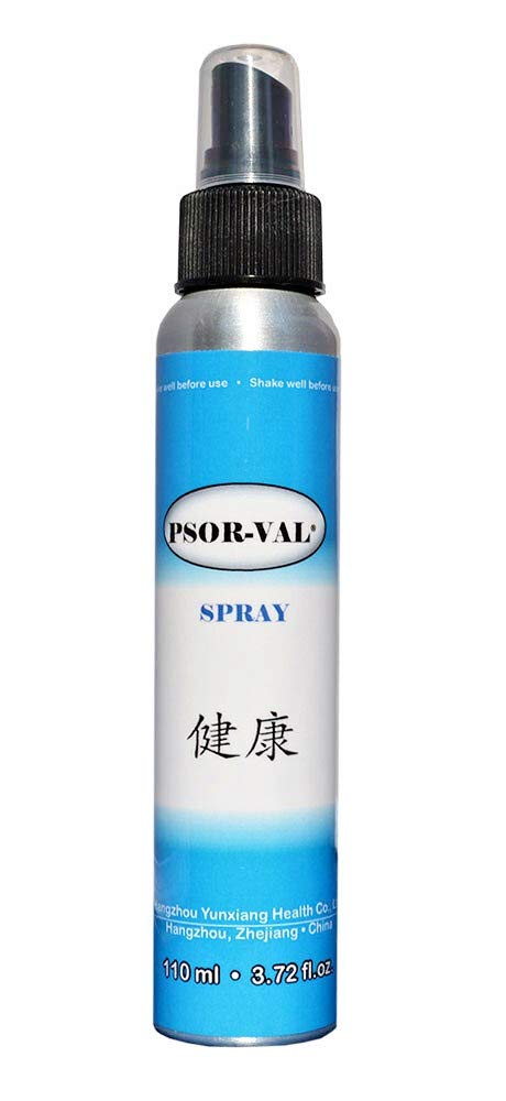 PSOR-VAL Zinco de ação rápida Piritione Spray de alívio da pele para Psoríase, Dermatite e Eczema (3,72 Fl Oz/110ml)