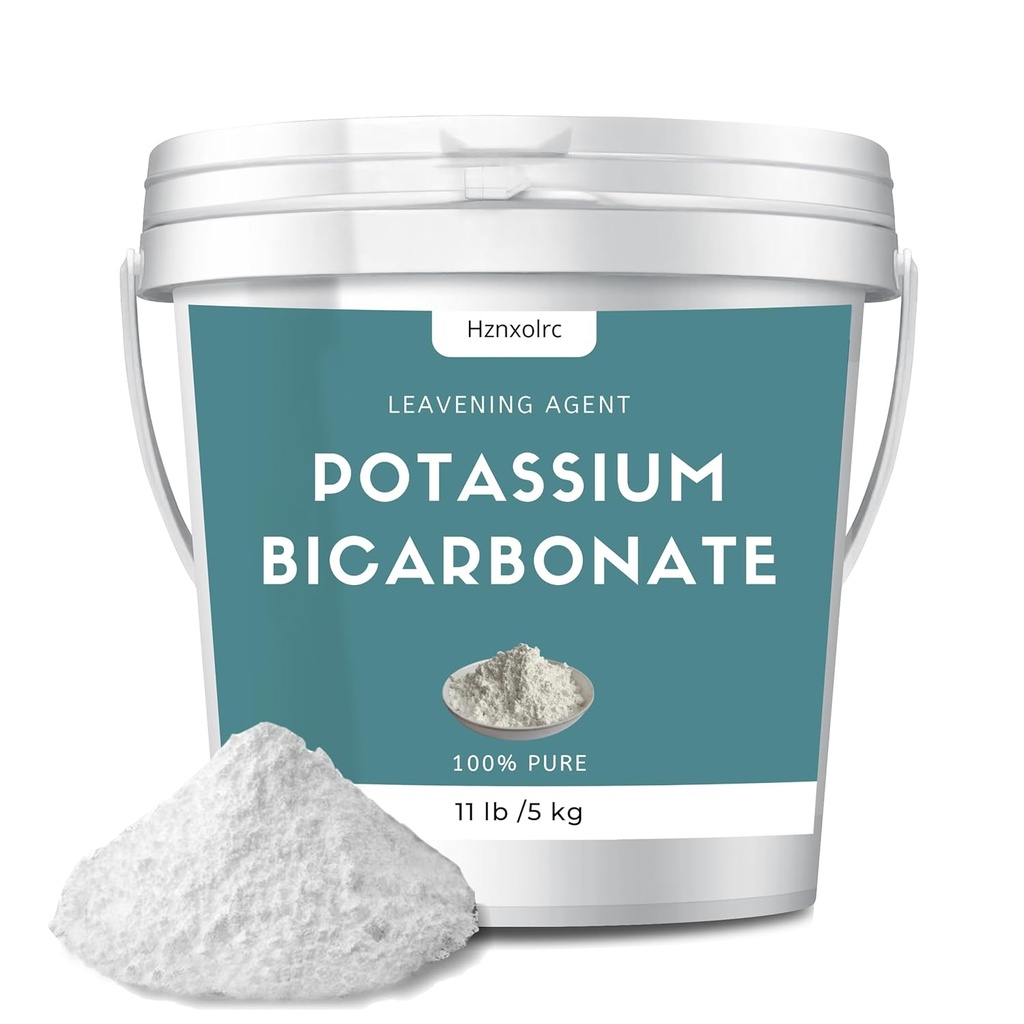 Pó de bicarbonato de potássio de 11 lb, pó de bicarbonato de potássio 100% puro, bicarbonato de potássio para plantas, usado na fabricação de vinho, bolos, biscoitos e mais