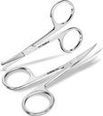 Tesoura de sobrancelha cuidado utopia, Tesoura de aço inoxidável profissional para homens e mulheres, Tesoura de cabelo de nariz para Bigode, Barba, Cílios, Aparar cabelo de ouvido, Prata