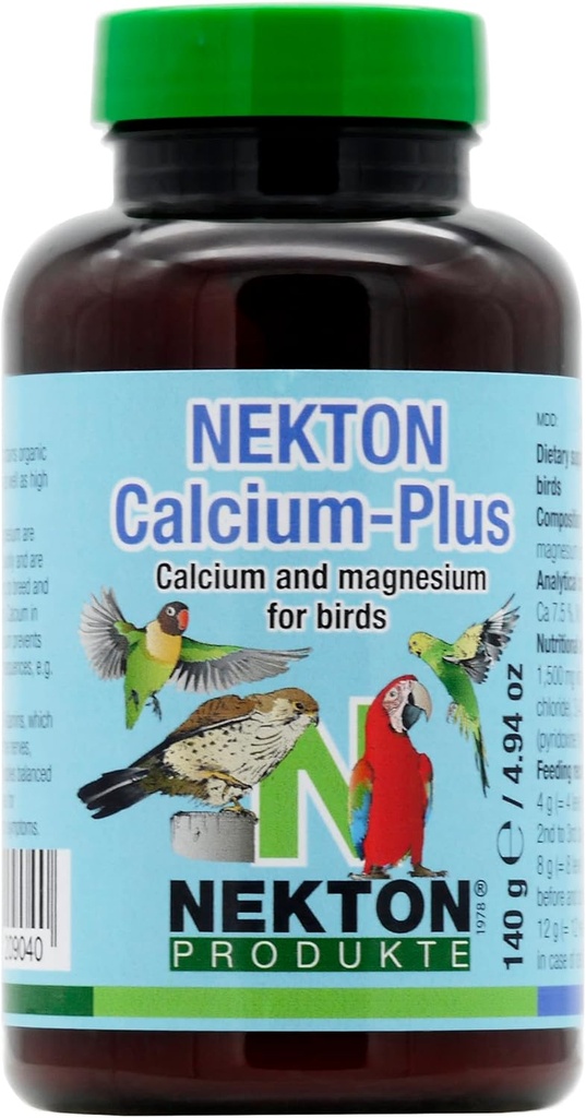 Nekton Cálcio Plus - Cálcio com Magnésio e Vitaminas, Branco, 140g/5 oz