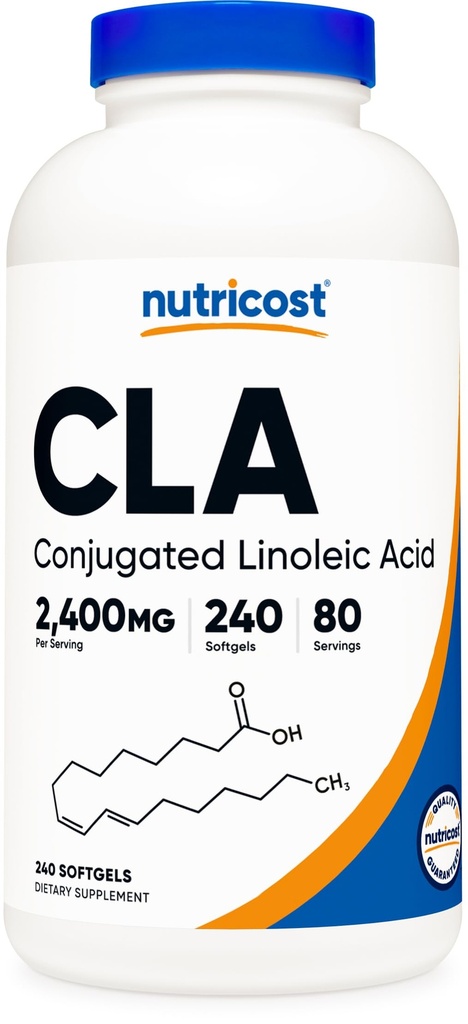 CLA de nutricosto (ácido linoleico conjugado) 800mg, 240 Softgels