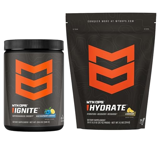 MTN OPS Ignite Blue Framboesa Limonada + Hydrate Limonada Bundle