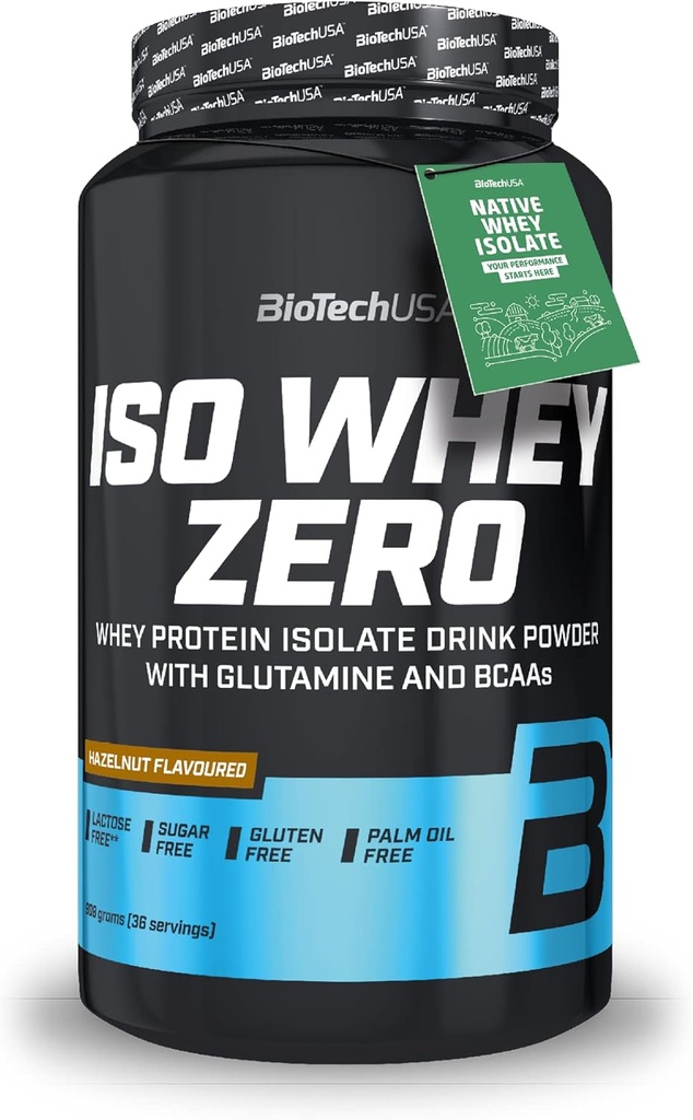 IsoWhey Zero LACTOSE Avelã 908G da BiotechUSA