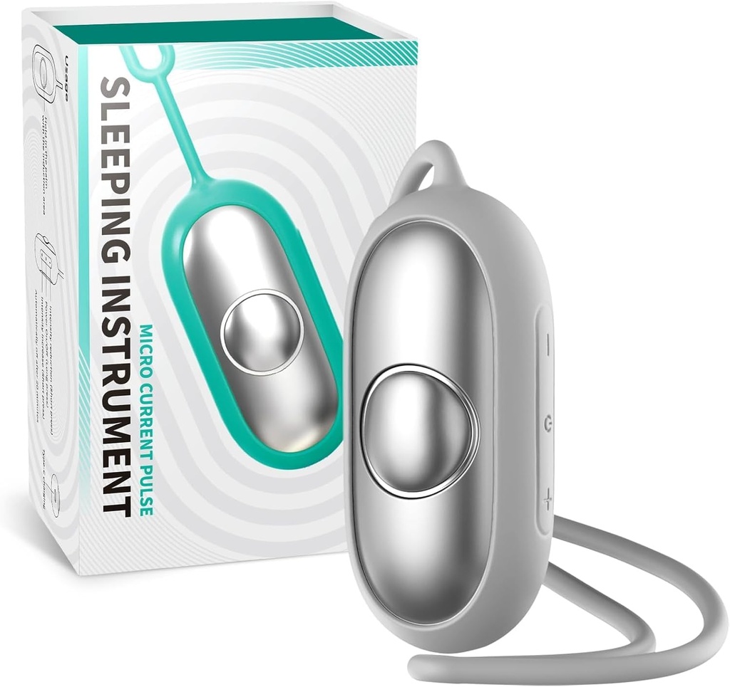 Dispositivo de Ajuda ao Sono - Instrumento de Sono - Ferramenta de Relaxamento Compacto de Dois Modos para Melhor Sono, Alívio de Ansiedade e Melhorar o Foco, Ótimo para Casa ou Viagem (Prata)